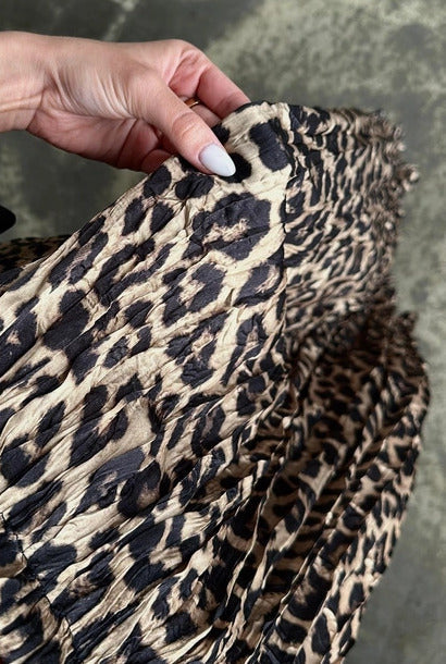 Leopar Desenli Etek